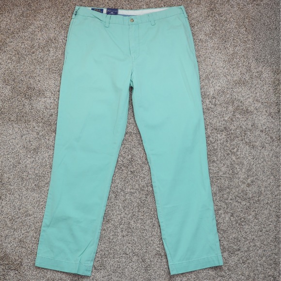 Polo Ralph Lauren Bedford Chino Pants Mens 36x32 Classic Fit Cotton Teal NWT - Picture 1 of 12